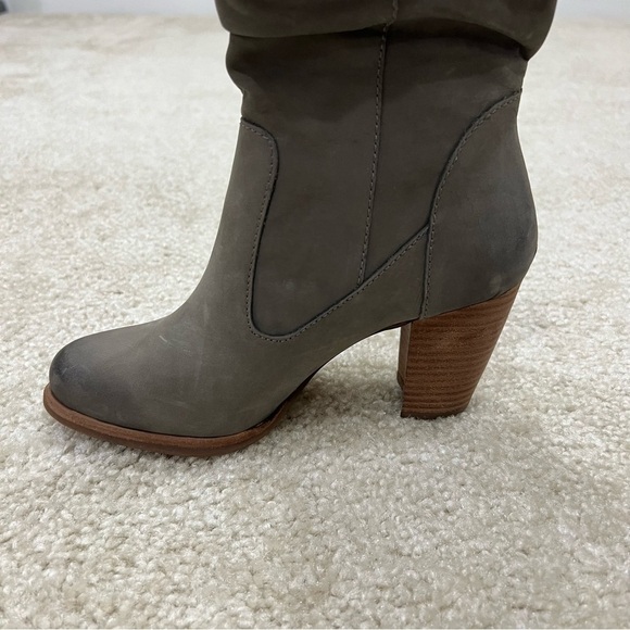 Ugg Australia Dayton Slouchy Gray Leather Mid Calf Heeled Boots Size 5 “NEW”, - Picture 16 of 16